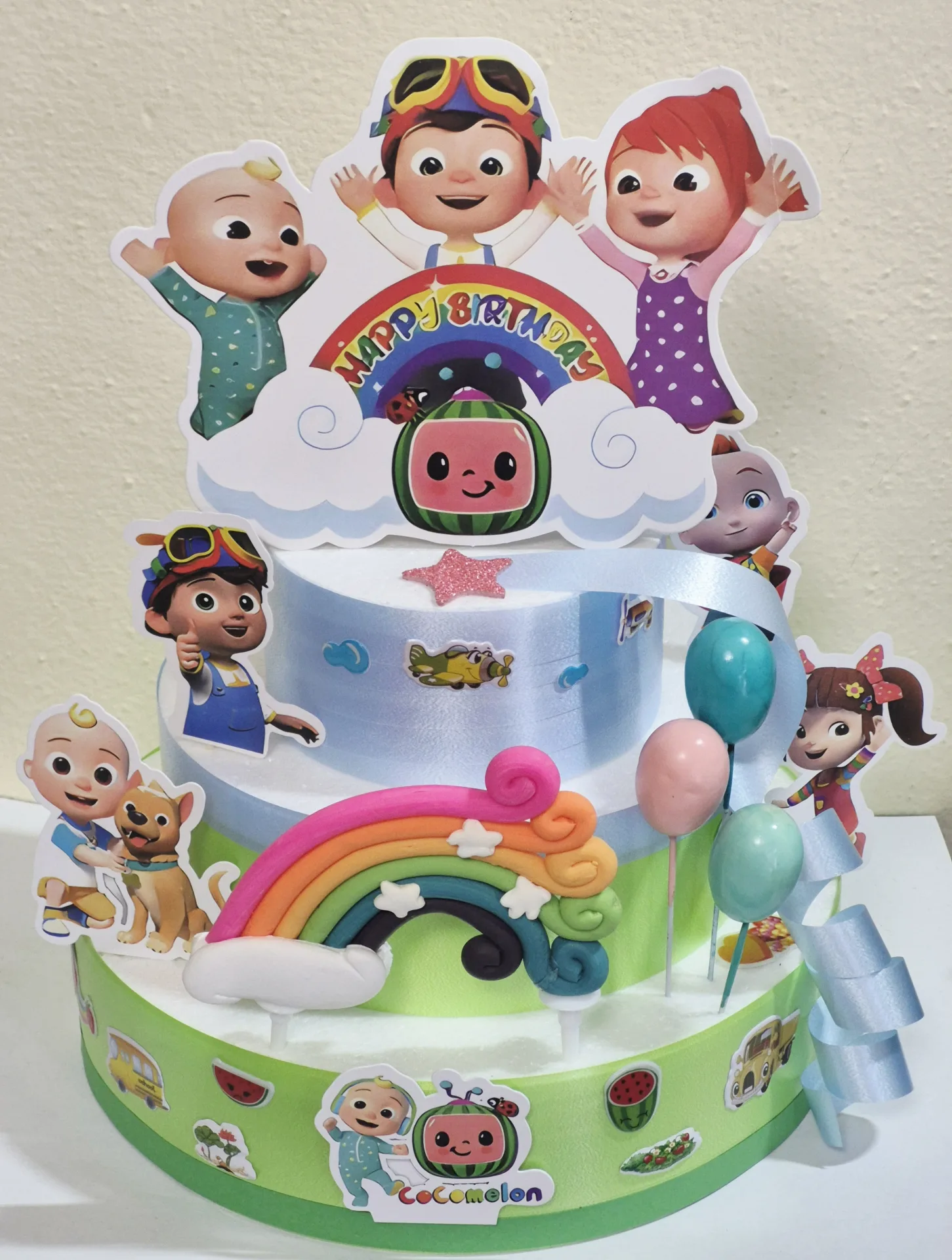 Torta finta tema Cocomelon