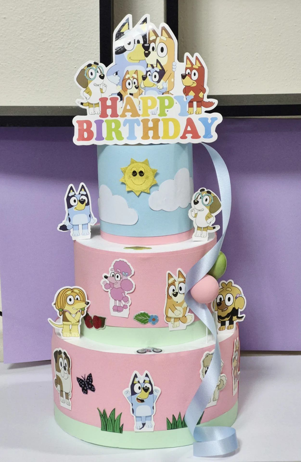 Torta finta tema Bluey