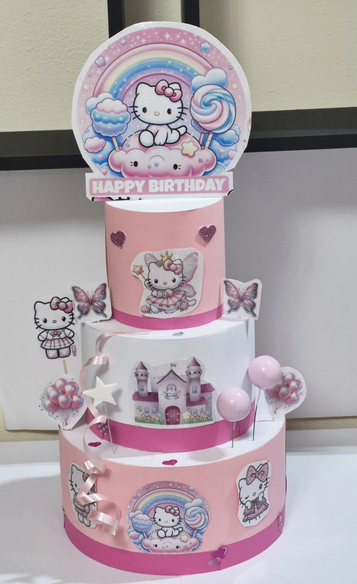 Torta scenografica tema Hallo Kitty