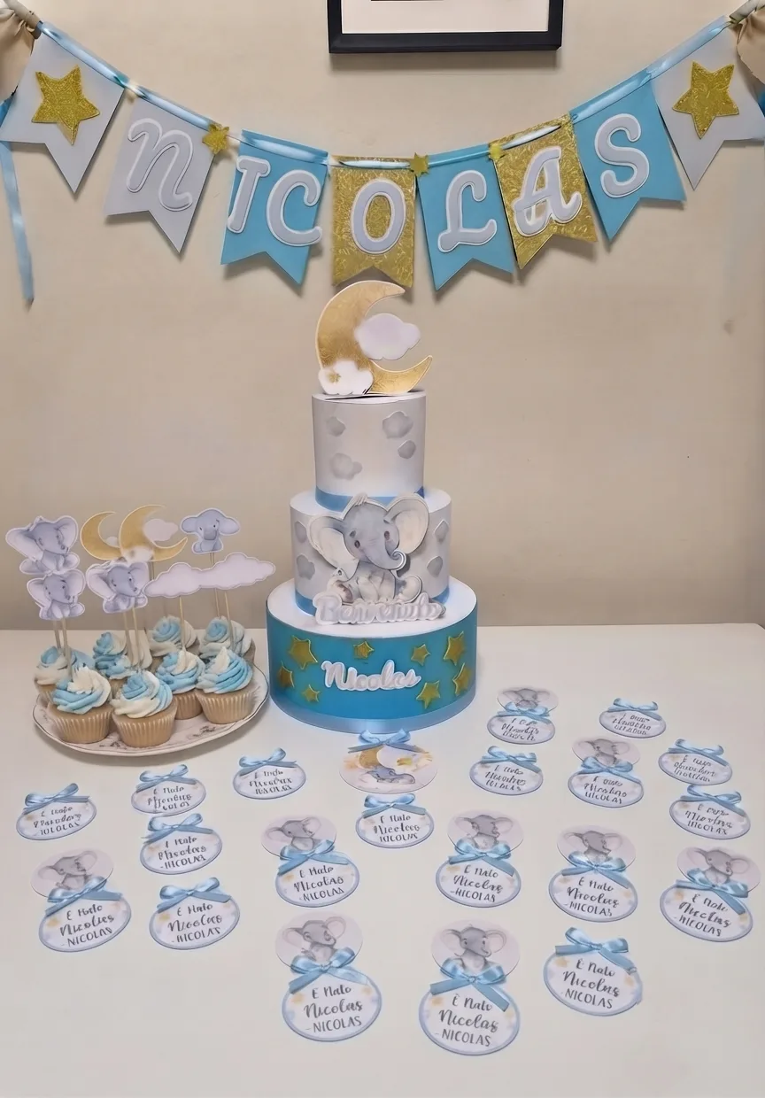 Torta in polistirolo tema Nascita — Foto