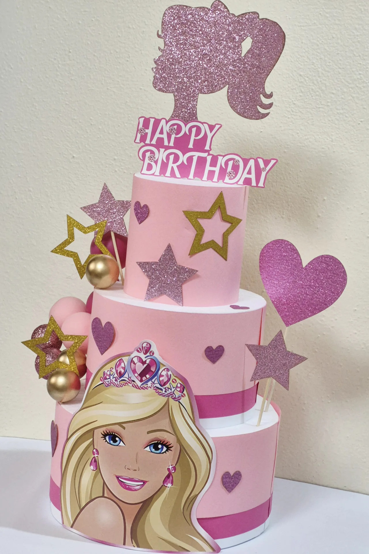 Torta finta tema Barbie — Foto